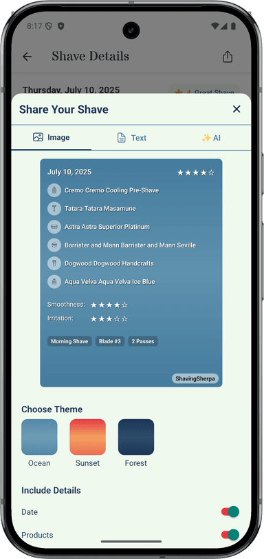 Share your SOTD as a social-ready image